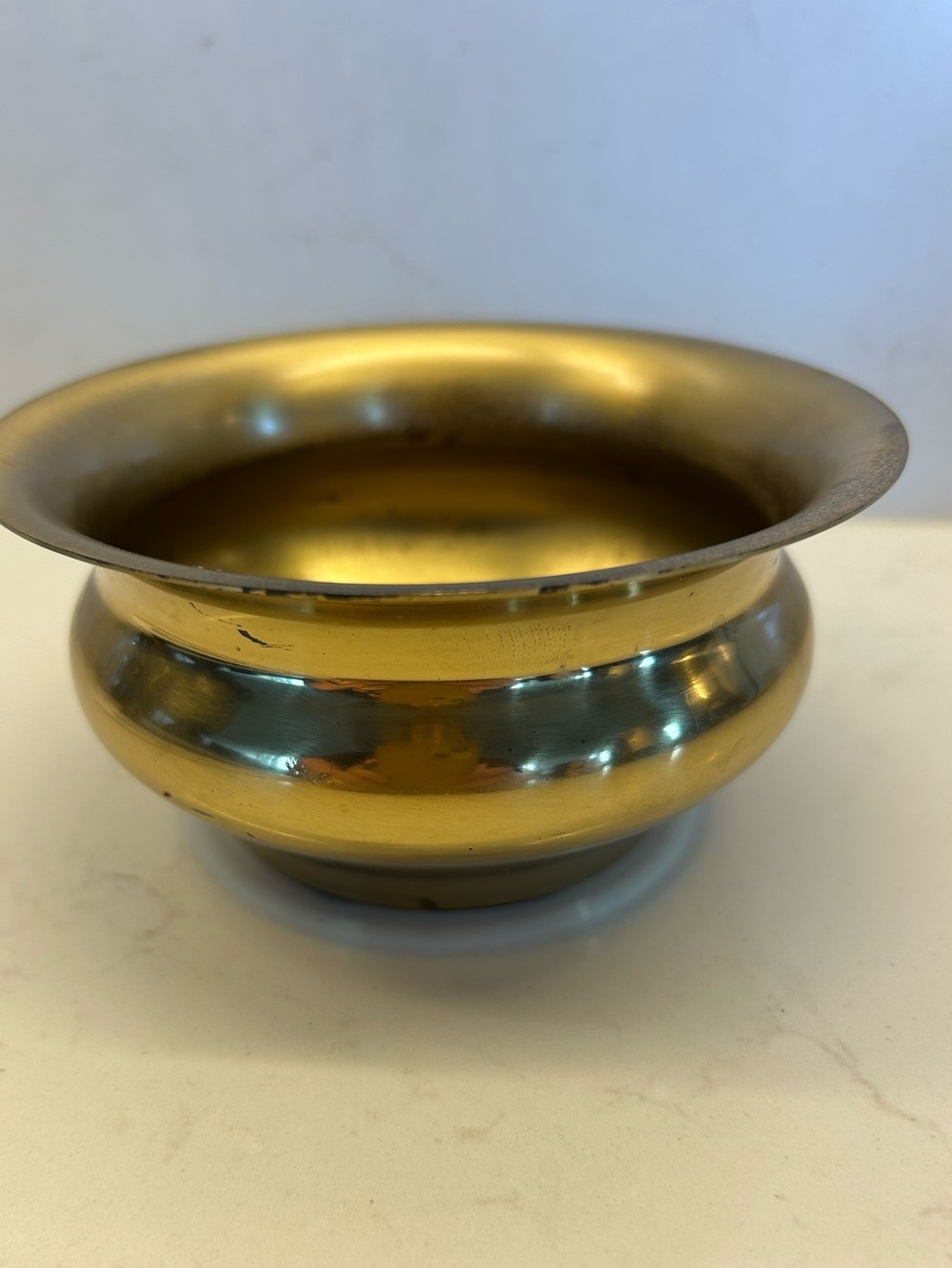 Vintage Brass Decorative Bowl - planter